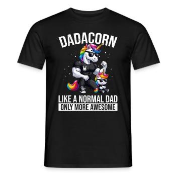 Dadacorn Unicorn Dad Dad Father's Day Daughter - Men's T-Shirt - black - Front - AI Model Male 178 light (178cm)
