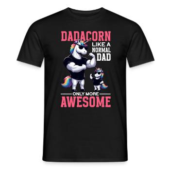 Dadacorn Unicorn Dad Dad Father's Day Daughter - Men's T-Shirt - black - Front - AI Model Male 178 light (178cm)