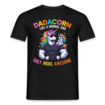 Dadacorn Unicorn Dad Dad Father's Day Daughter - Men's T-Shirt - black - Front - AI Model Male 178 light (178cm)