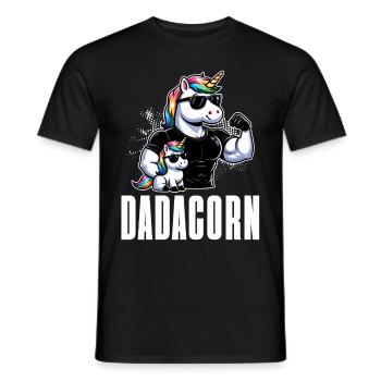 Dadacorn Unicorn Dad Dad Father's Day Daughter - Men's T-Shirt - black - Front - AI Model Male 178 light (178cm)