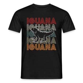 Iguanische Reptilienliebhaber Herpetologe - Männer T-Shirt - Schwarz - Vorne - AI Model Male 178 light (178cm)