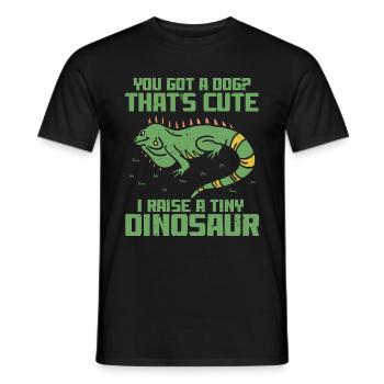 Iguanische Reptilienliebhaber Herpetologe - Männer T-Shirt - Schwarz - Vorne - AI Model Male 178 light (178cm)