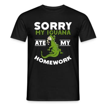 Iguanische Reptilienliebhaber Herpetologe - Männer T-Shirt - Schwarz - Vorne - AI Model Male 178 light (178cm)