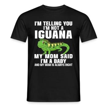 Iguanische Reptilienliebhaber Herpetologe - Männer T-Shirt - Schwarz - Vorne - AI Model Male 178 light (178cm)