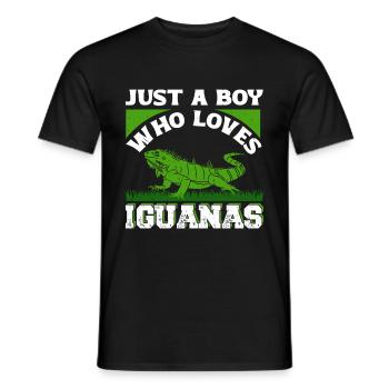 Iguanische Reptilienliebhaber Herpetologe - Männer T-Shirt - Schwarz - Vorne - AI Model Male 178 light (178cm)
