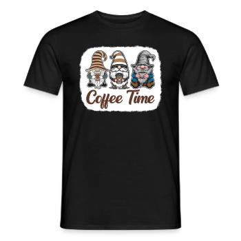 Gnome drôle & Amateur de café Café des nains de jardin - T-shirt homme - noir - Devant - AI Model Male 178 light (178cm)
