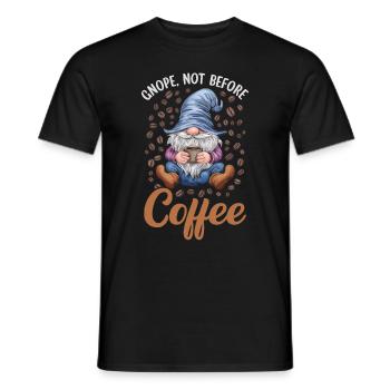 Gnome drôle & Amateur de café Café des nains de jardin - T-shirt homme - noir - Devant - AI Model Male 178 light (178cm)
