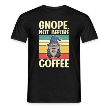 Gnome drôle & Amateur de café Café des nains de jardin - T-shirt homme - noir - Devant - AI Model Male 178 light (178cm)