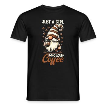 Gnome drôle & Amateur de café Café des nains de jardin - T-shirt homme - noir - Devant - AI Model Male 178 light (178cm)