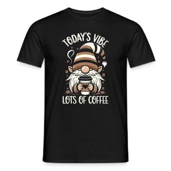 Gnome drôle & Amateur de café Café des nains de jardin - T-shirt homme - noir - Devant - AI Model Male 178 light (178cm)