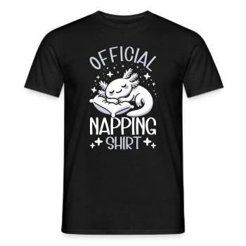 Maison de Couchage Officielle Axolotl PJ Dormir - T-shirt homme - noir - Devant - AI Model Male 178 light (178cm)