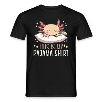 Official Sleeping House Axolotl PJ Sleeping - Men's T-Shirt - black - Front - AI Model Male 178 light (178cm)