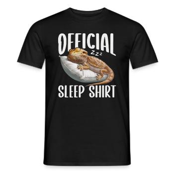 Official Sleeping House Bearded Dragon PJ Sleeps - Men's T-Shirt - black - Front - AI Model Male 178 light (178cm)