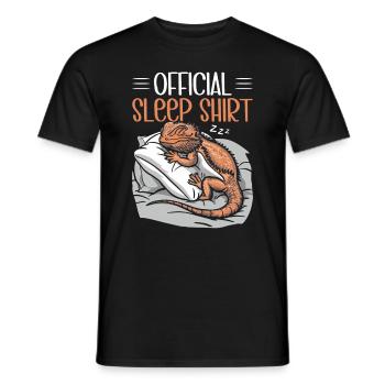 Officiel Sleeping House Bearded Dragon PJ dort - T-shirt homme - noir - Devant - AI Model Male 178 light (178cm)