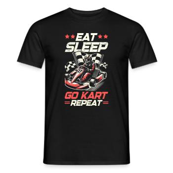 Go Kart Racing Kart -Fahrer -Enthusiast -Kartier - Männer T-Shirt - Schwarz - Vorne - AI Model Male 178 light (178cm)