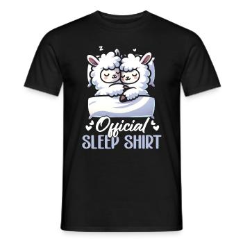 Maison Officielle Lama PJ Sleeping Nickering - T-shirt homme - noir - Devant - AI Model Male 178 light (178cm)