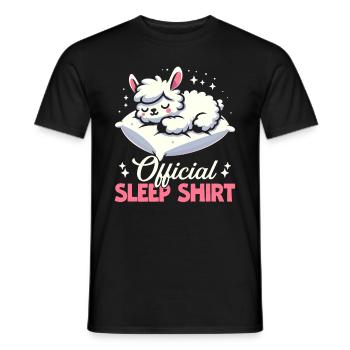 Maison Officielle Lama PJ Sleeping Nickering - T-shirt homme - noir - Devant - AI Model Male 178 light (178cm)