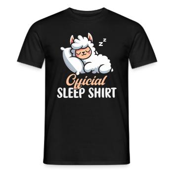 Maison Officielle Lama PJ Sleeping Nickering - T-shirt homme - noir - Devant - AI Model Male 178 light (178cm)