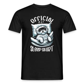Berger Officiel Dormant Chien Maltais PJ - T-shirt homme - noir - Devant - AI Model Male 178 light (178cm)