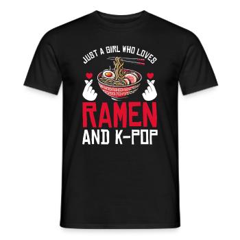 Ramen- Und K-Pop-Waren Kawaii Finger Herz - Männer T-Shirt - Schwarz - Vorne - AI Model Male 178 light (178cm)