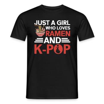 Ramen- Und K-Pop-Waren Kawaii Finger Herz - Männer T-Shirt - Schwarz - Vorne - AI Model Male 178 light (178cm)