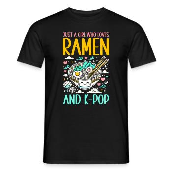 Ramen- Und K-Pop-Waren Kawaii Finger Herz - Männer T-Shirt - Schwarz - Vorne - AI Model Male 178 light (178cm)