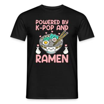 Ramen- Und K-Pop-Waren Kawaii Finger Herz - Männer T-Shirt - Schwarz - Vorne - AI Model Male 178 light (178cm)