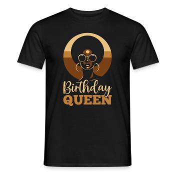 Geburtstagskönigin Afroamerikaner Melanin Schwarz - Männer T-Shirt - Schwarz - Vorne - AI Model Male 178 light (178cm)
