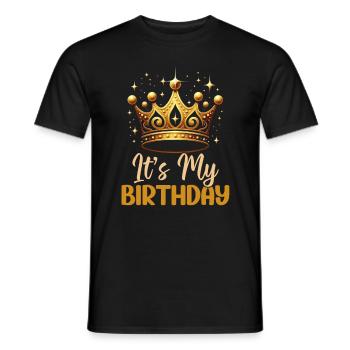 Geburtstagskönigin Afroamerikaner Melanin Schwarz - Männer T-Shirt - Schwarz - Vorne - AI Model Male 178 light (178cm)
