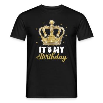 Geburtstagskönigin Afroamerikaner Melanin Schwarz - Männer T-Shirt - Schwarz - Vorne - AI Model Male 178 light (178cm)