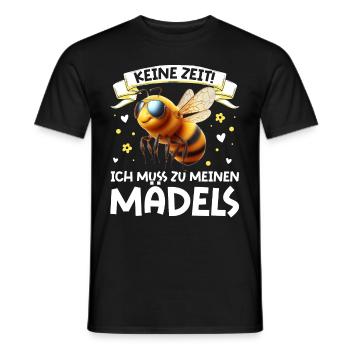 Pas le temps que j’ai pour être avec mes filles - T-shirt homme - noir - Devant - AI Model Male 178 light (178cm)