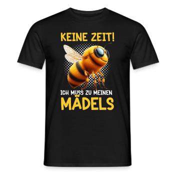 Pas le temps que j’ai pour être avec mes filles - T-shirt homme - noir - Devant - AI Model Male 178 light (178cm)