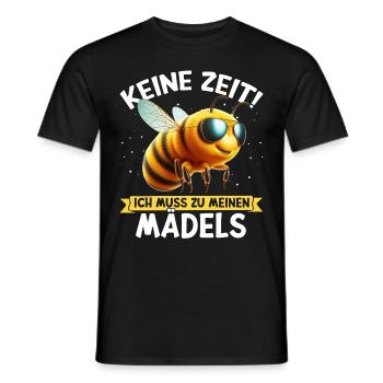 Pas le temps que j’ai pour être avec mes filles - T-shirt homme - noir - Devant - AI Model Male 178 light (178cm)