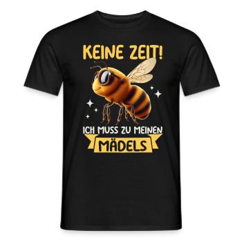 Pas le temps que j’ai pour être avec mes filles - T-shirt homme - noir - Devant - AI Model Male 178 light (178cm)