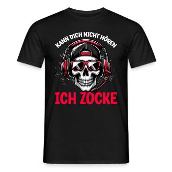 Je ne t’entends pas, je joue, je joue, je joue - T-shirt homme - noir - Devant - AI Model Male 178 light (178cm)