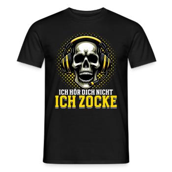 Je ne t’entends pas, je joue, je joue, je joue - T-shirt homme - noir - Devant - AI Model Male 178 light (178cm)