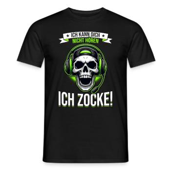 Je ne t’entends pas, je joue, je joue, je joue - T-shirt homme - noir - Devant - AI Model Male 178 light (178cm)