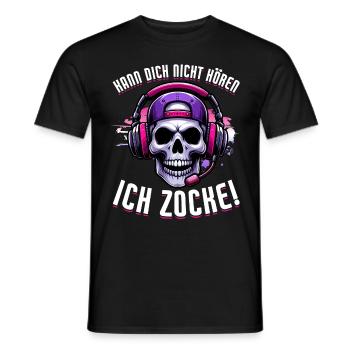 Je ne t’entends pas, je joue, je joue, je joue - T-shirt homme - noir - Devant - AI Model Male 178 light (178cm)