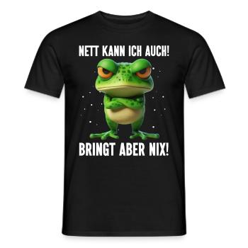 Je peux aussi être gentille ! Mais ça ne sert à rien ! Grenouille Frosch - T-shirt homme - noir - Devant - AI Model Male 178 light (178cm)