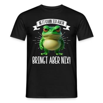 Je peux aussi être gentille ! Mais ça ne sert à rien ! Grenouille Frosch - T-shirt homme - noir - Devant - AI Model Male 178 light (178cm)