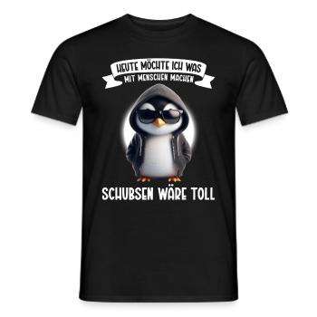 Today I want to do something with people Push - Men's T-Shirt - black - Front - AI Model Male 178 light (178cm)