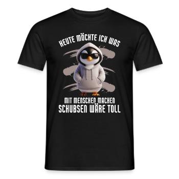 Today I want to do something with people Push - Men's T-Shirt - black - Front - AI Model Male 178 light (178cm)