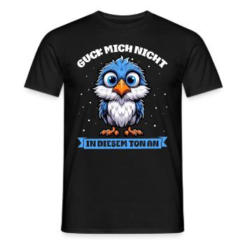 Ne me regarde pas dans ce ton drôle d’oiseau - T-shirt homme - noir - Devant - AI Model Male 178 light (178cm)