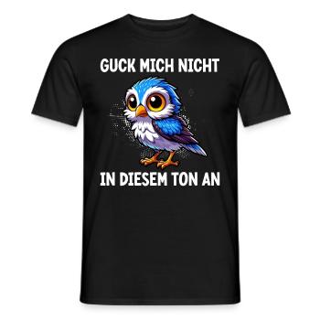 Don't Look At Me In This Tone Funny Bird - Men's T-Shirt - black - Front - AI Model Male 178 light (178cm)