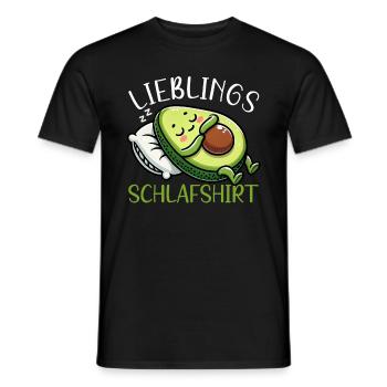 Offizielles Schlafshirt Lustige Avocado Pyjama - Männer T-Shirt - Schwarz - Vorne - AI Model Male 178 light (178cm)