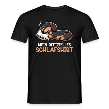Chemise de nuit officielle Teckel Chien teckel - T-shirt homme - noir - Devant - AI Model Male 178 light (178cm)