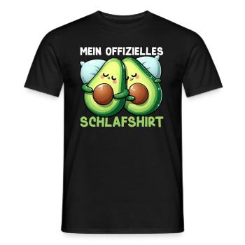 Offizielles Schlafshirt Lustige Avocado Pyjama - Männer T-Shirt - Schwarz - Vorne - AI Model Male 178 light (178cm)