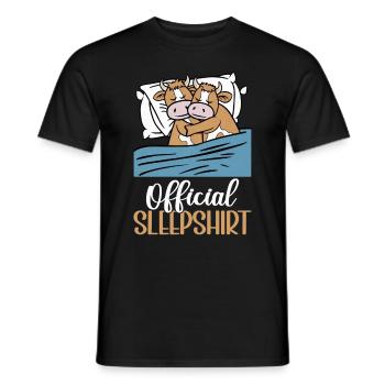 Kuh Offizielles Schlafshirt Lustige Kuh Pyjama - Männer T-Shirt - Schwarz - Vorne - AI Model Male 178 light (178cm)