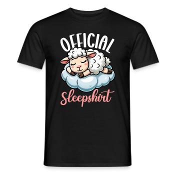 Offizielles Schlafshirt Lustiges Schaf Pyjama - Männer T-Shirt - Schwarz - Vorne - AI Model Male 178 light (178cm)