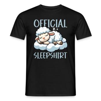 Offizielles Schlafshirt Lustiges Schaf Pyjama - Männer T-Shirt - Schwarz - Vorne - AI Model Male 178 light (178cm)